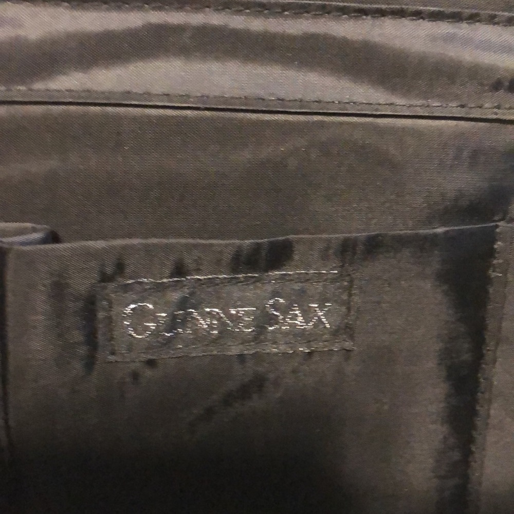 Formal, small, black satin purse - Picture 6 of 9